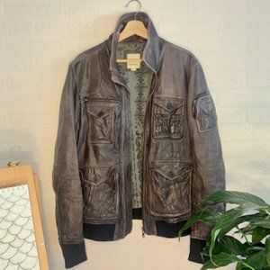 DIESEL Aviator Leather Jacket